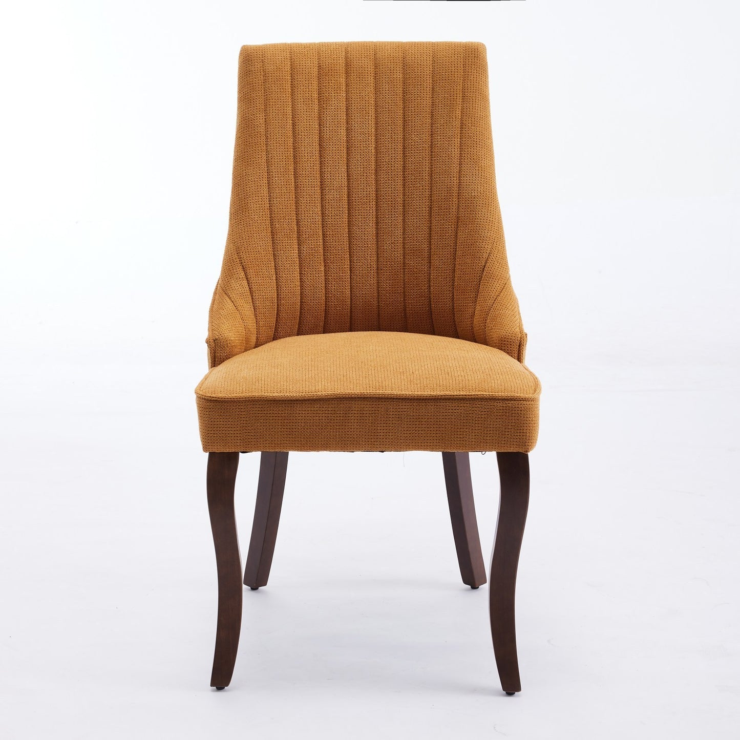 Leena Transitional Linen Side Chairs Set of 2 Orange