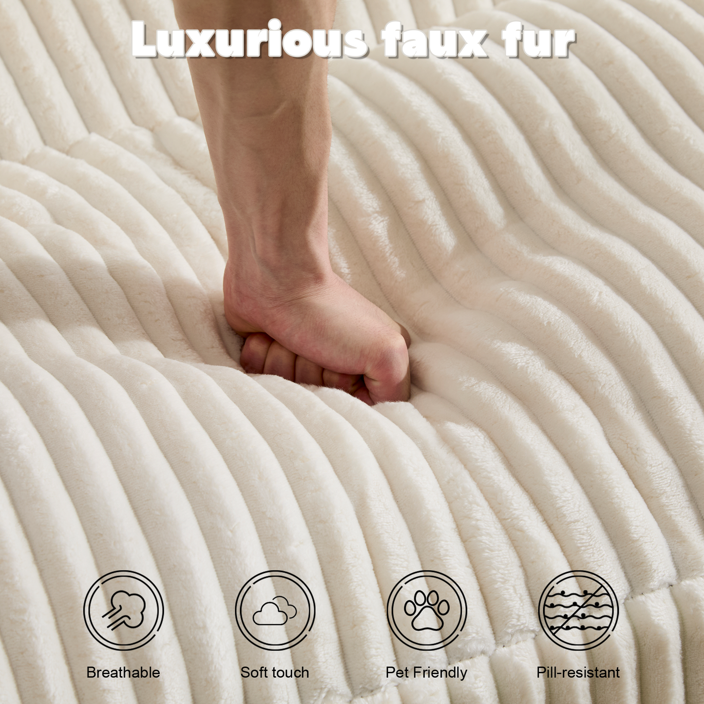 Double Chaise Lounge Chair Indoor - White - detail view 6
