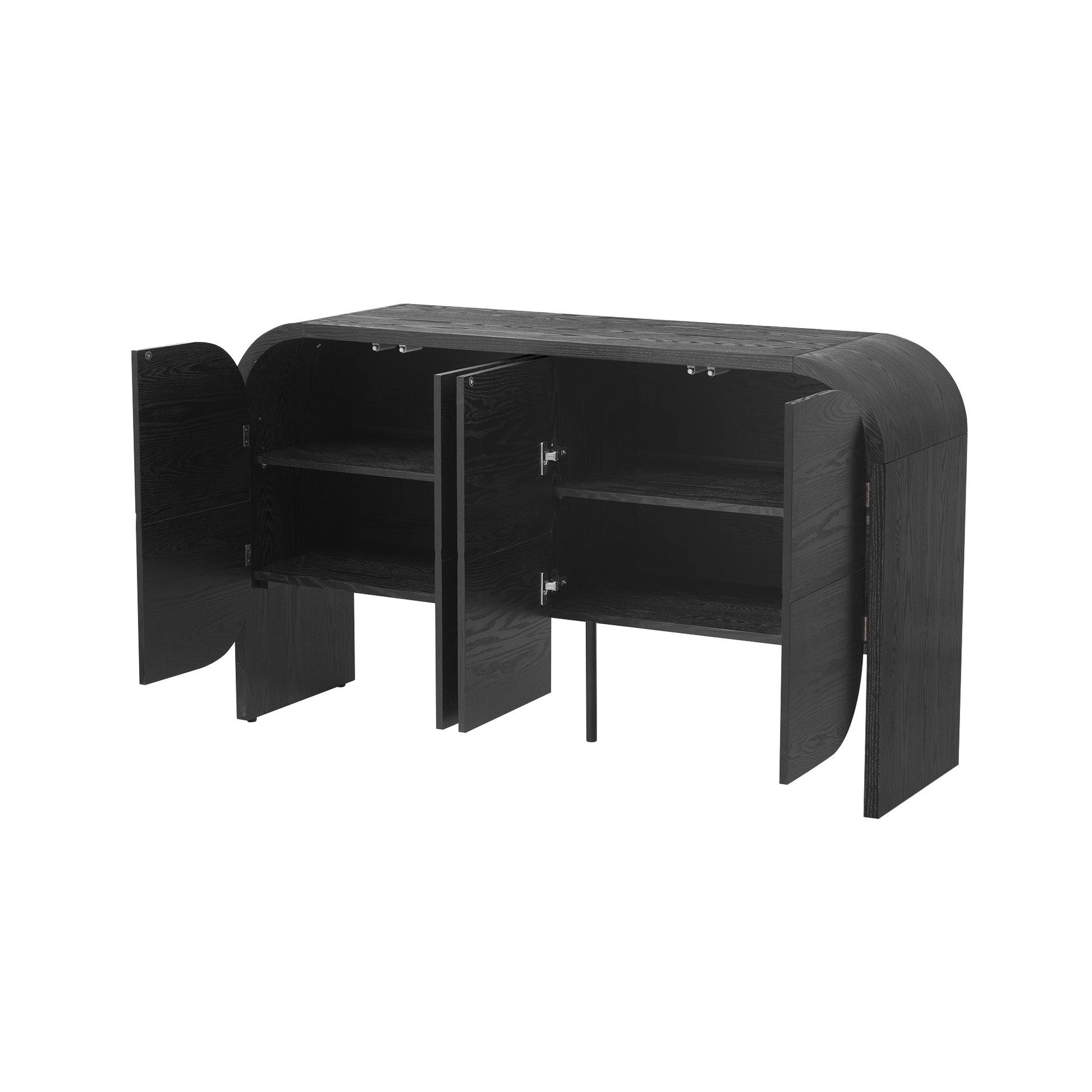 TREXM Buffet Cabinet with Storage - Black - detail view 7