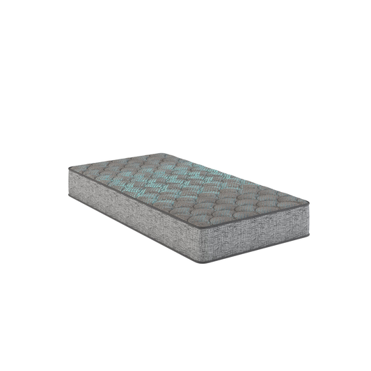 Restonic Comfort Care 13' Hybrid Mattress with Individual Pocketed Coil and Plush Comfort, Grey+Blue, Foam, Twin Extra Long
