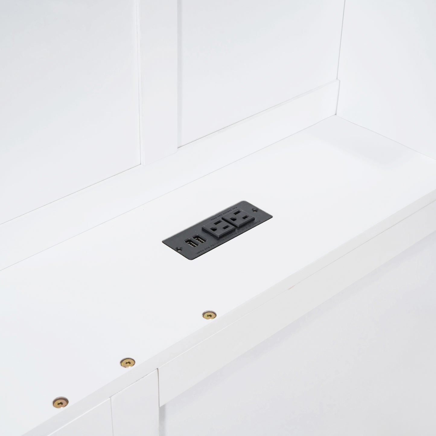 Marigold Full Size House Bed with Window & Bedside Drawers, White