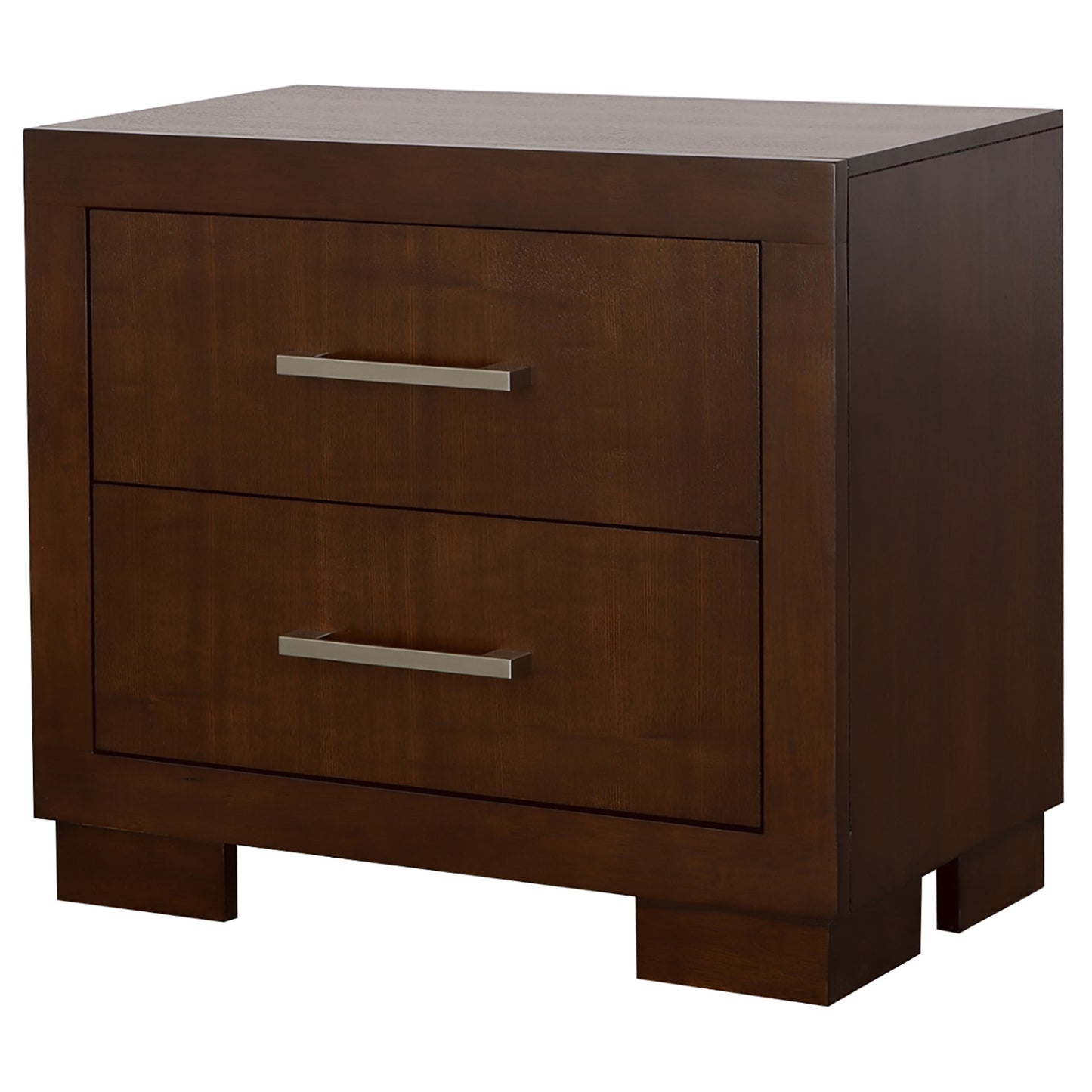 Jessica 2-Drawer Nightstand Cappuccino - Finally Home Furnishings LLC