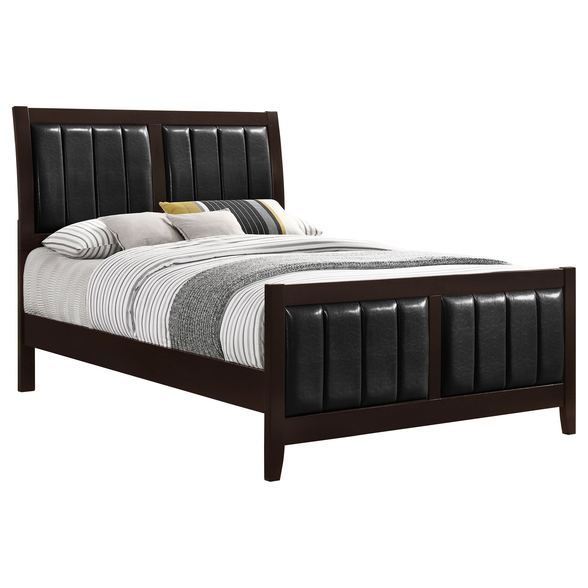 Carlton Wood Eastern King Panel Bed – Cappuccino