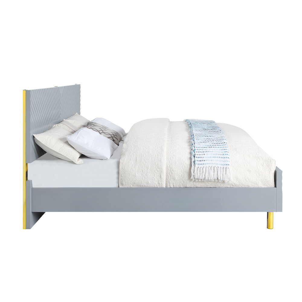 Gaines Modern Gray King Platform Bed - BD01039EK