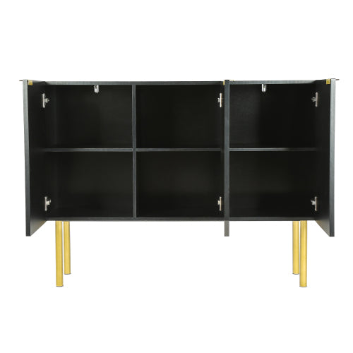 TREXM Modern Simple & Luxry Style Sideboard Cabinet - Black
