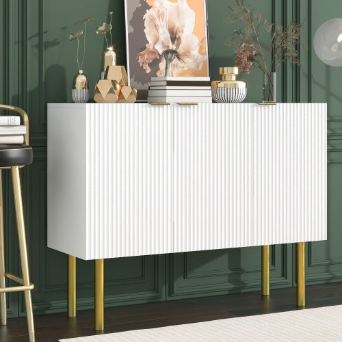 TREXM Modern Simple & Luxry Style Sideboard Cabinet - White