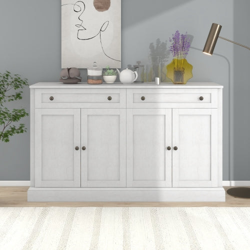 TREXM Modern Buffet Sideboard Cabinet with 2 Drawers - Antique White