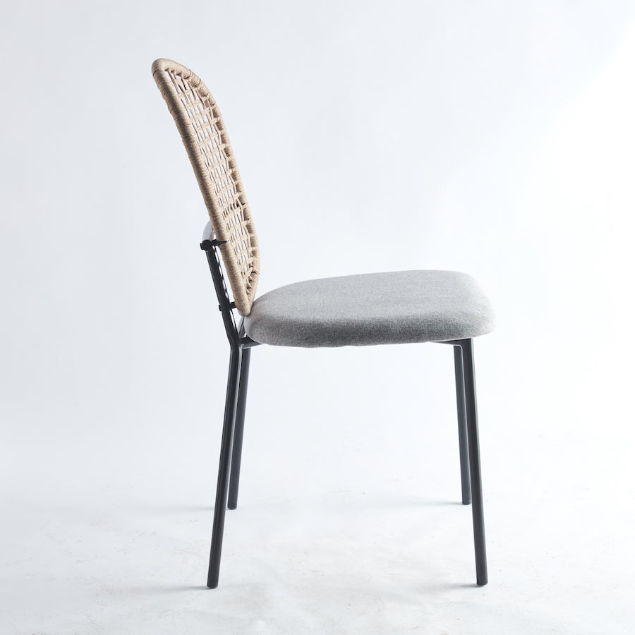 EGO Store Black & Gray Sennit Chairs Set of 4