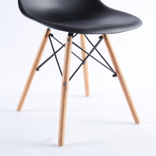 EGO Store Modern Dining Side Chair Set - Matte Black