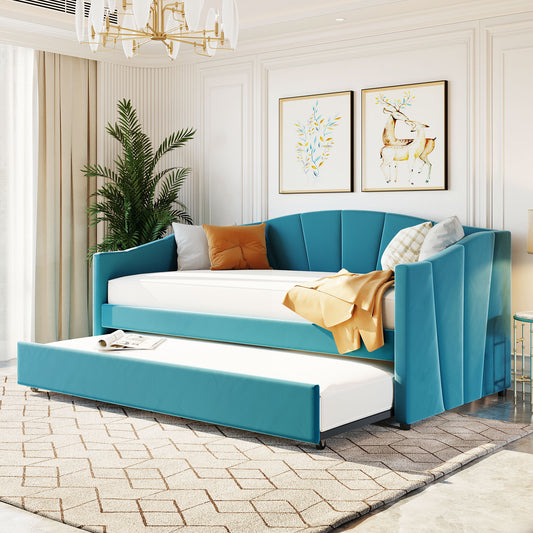 Brandi Twin Size Upholstered Daybed with Trundle