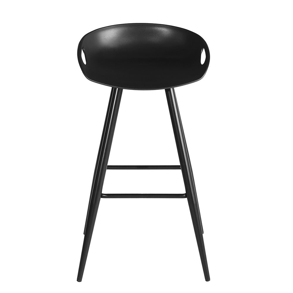 Bak Counter Height Stools with Black Legs Set of 2 - Black