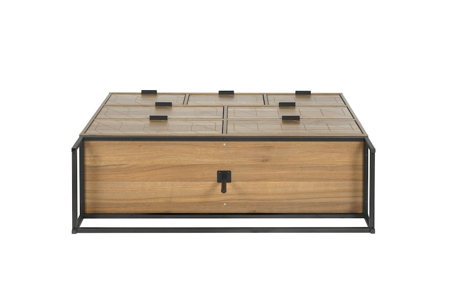Seraph Modern 7-Drawer Dresser with Vintage Grain Design - Walnut