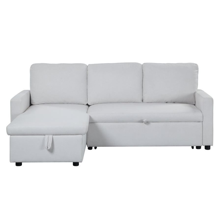 ACME Hiltons Sectional Sofa w/Sleeper in White Linen LV00971