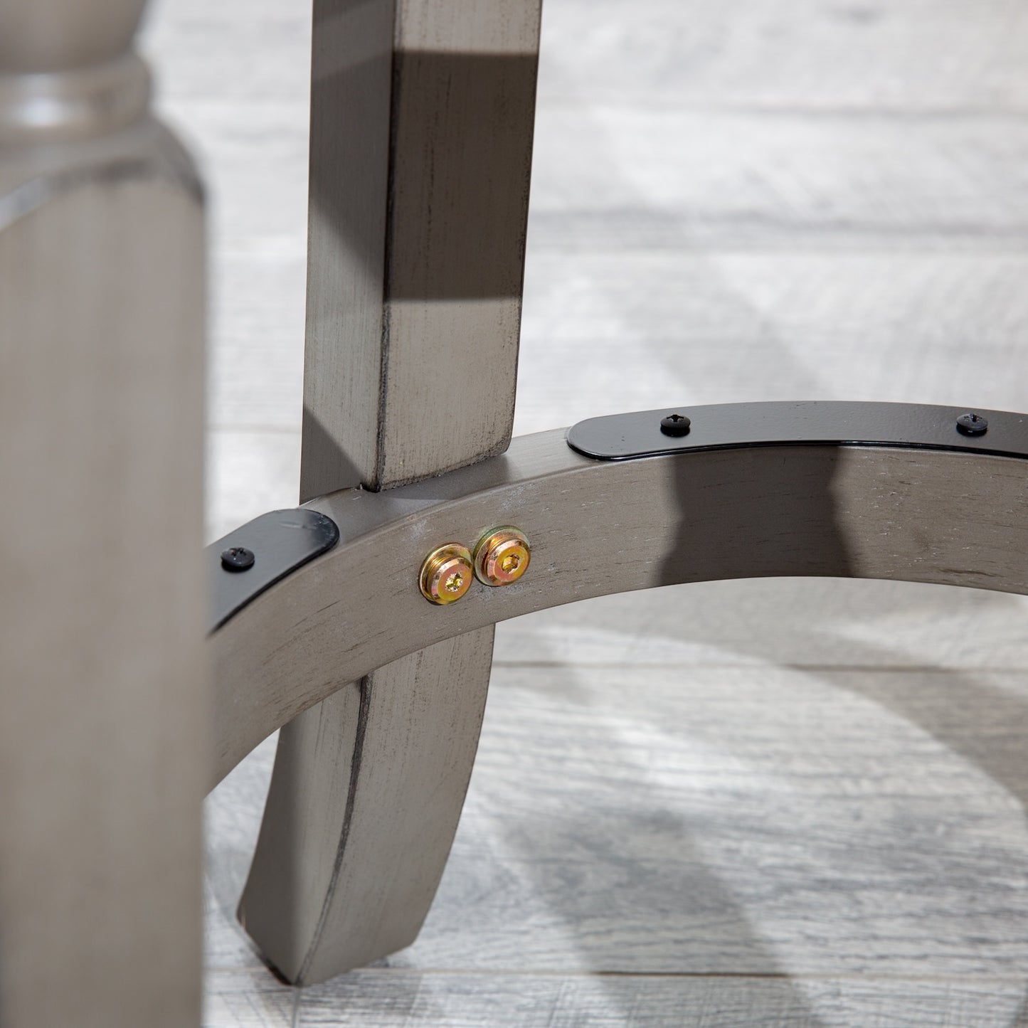 Palmer Lake 30" Bar Stool with Padded Leather Seat - Gray