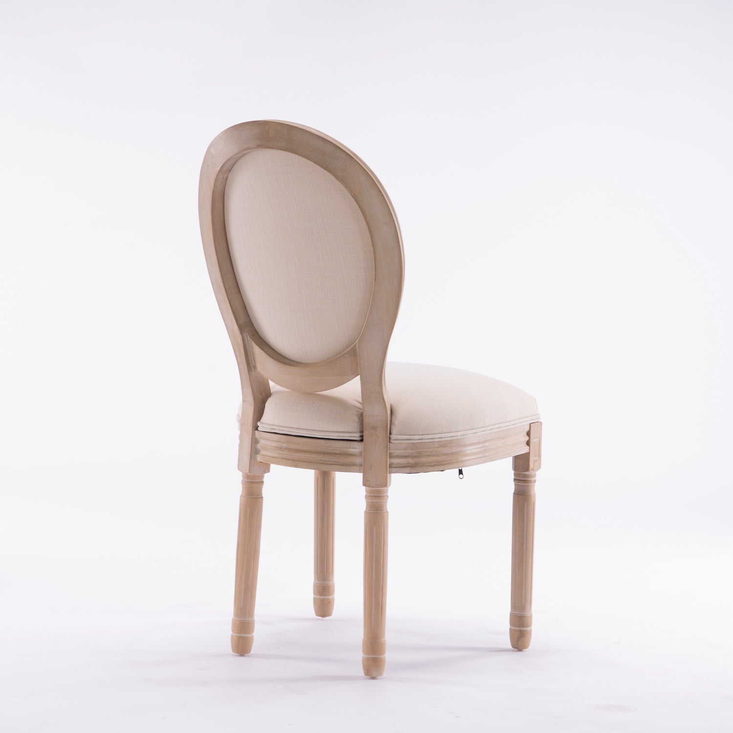 Sunil French Style Oval Back Side Chairs Set of 2 - Cream