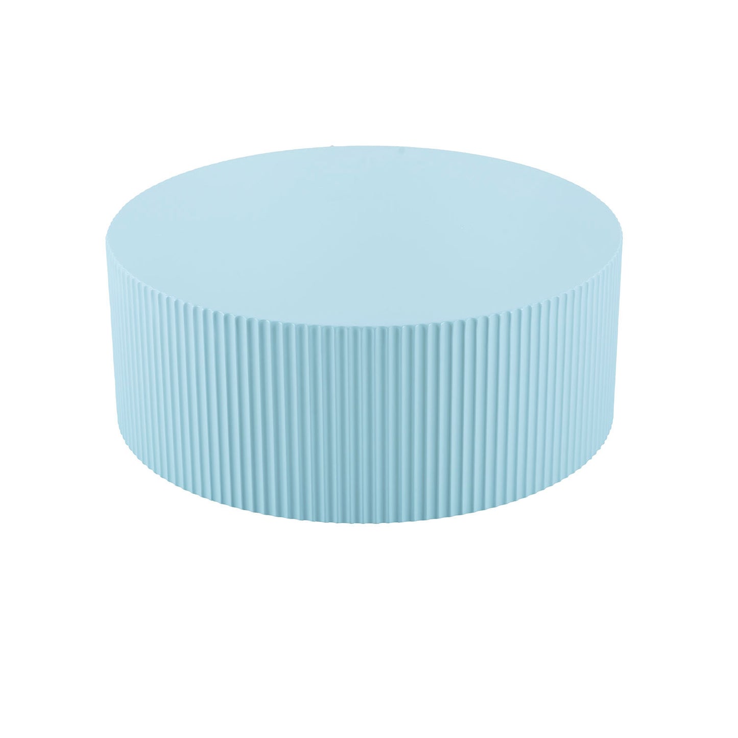 Justone Modern Round Relief Design Coffee Table - Light Blue