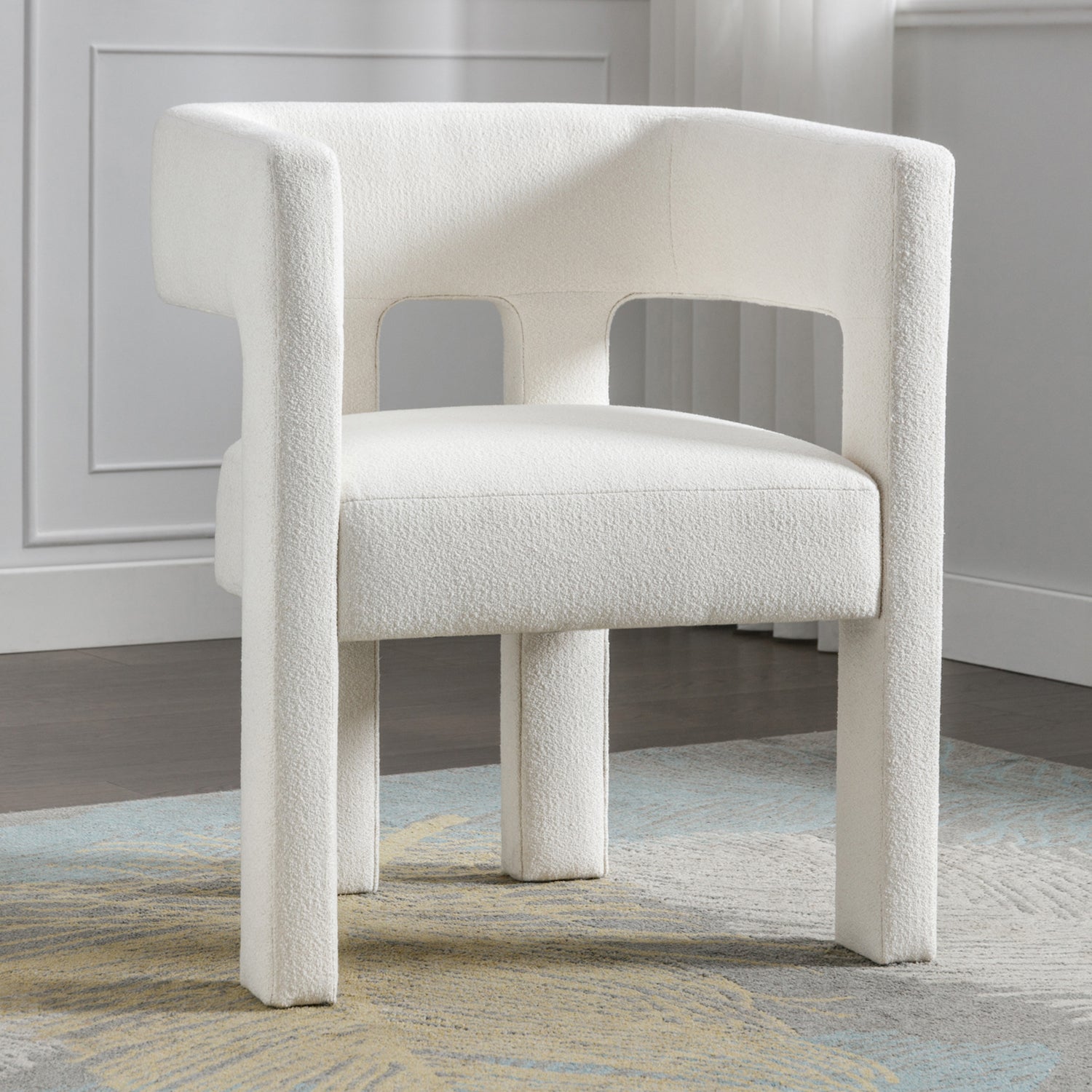 Mosby Contemporary Linen Accent Chair - Beige