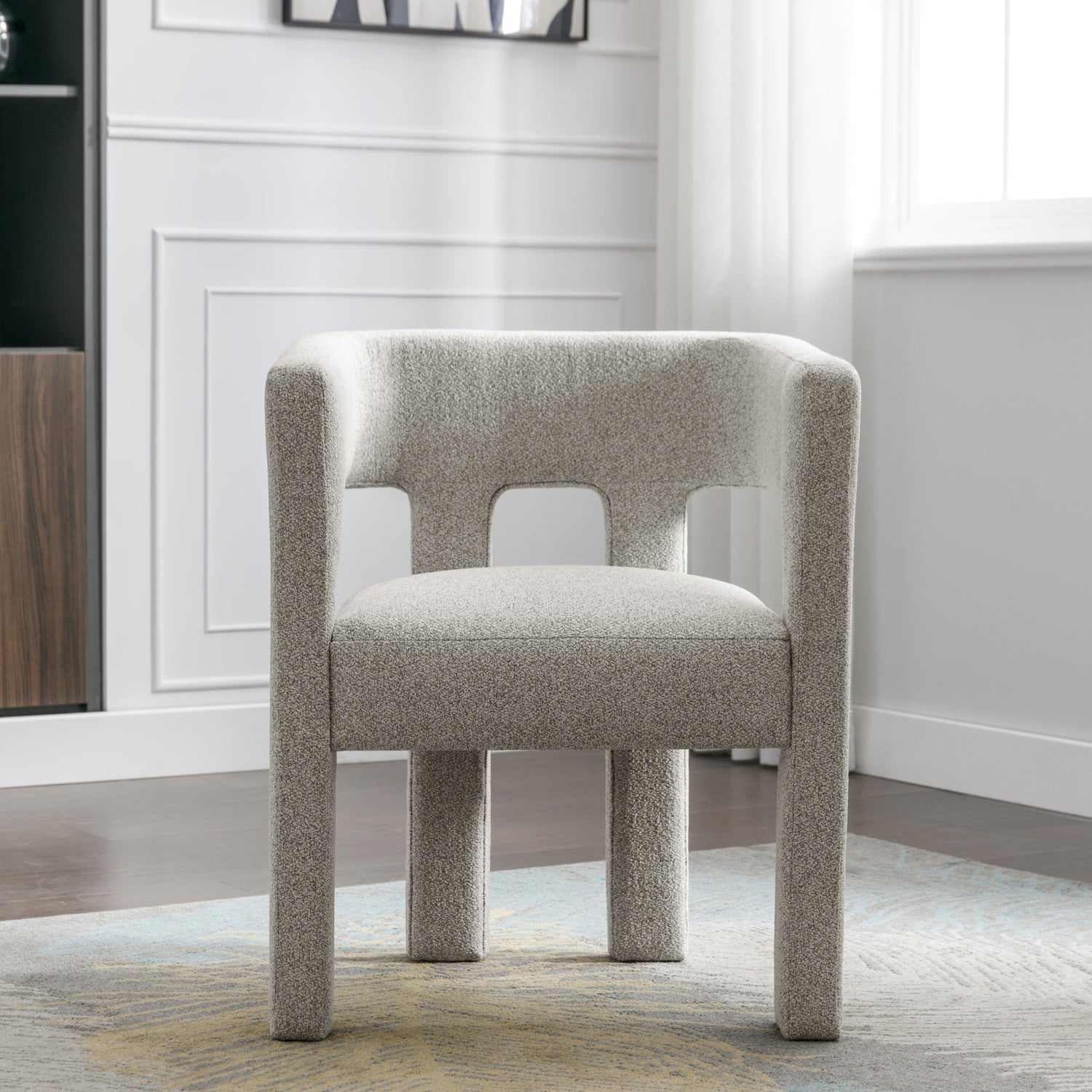 Mosby Contemporary Linen Accent Chair - Gray