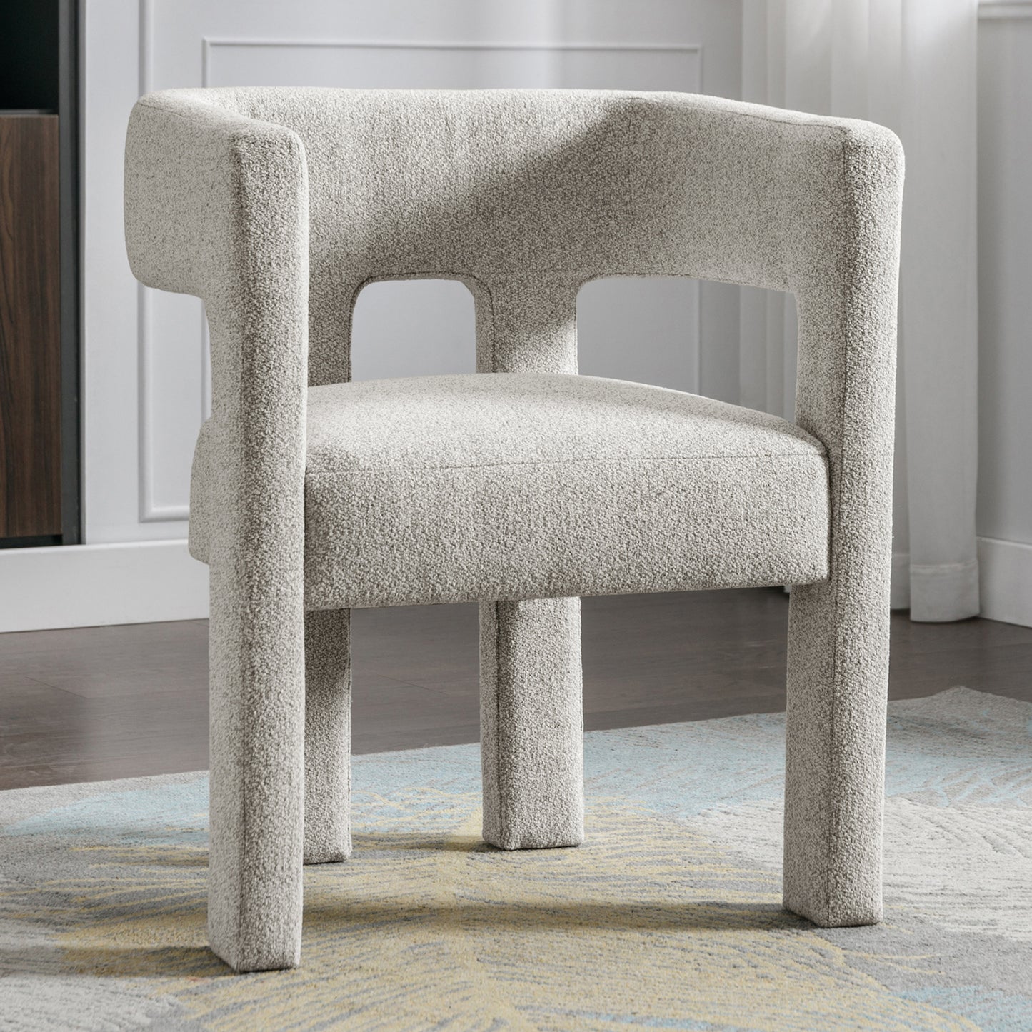 Mosby Contemporary Linen Accent Chair - Gray