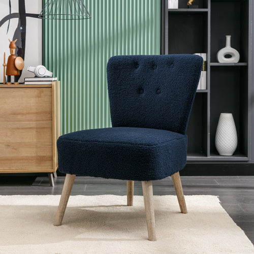 DG Collection Modern Teddy Fabric Accent Chair - Blue
