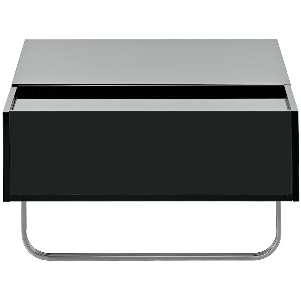 On-Trend Modern High Gloss Lift-Top Coffee Table - Black