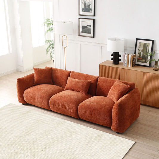 Justone Interior Mid-Century Modern Sofa - Orange