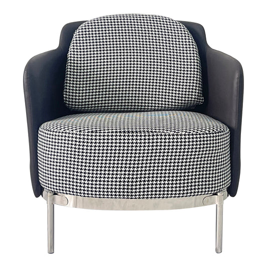Balinda Plaid Velvet Accent Chair - Blue