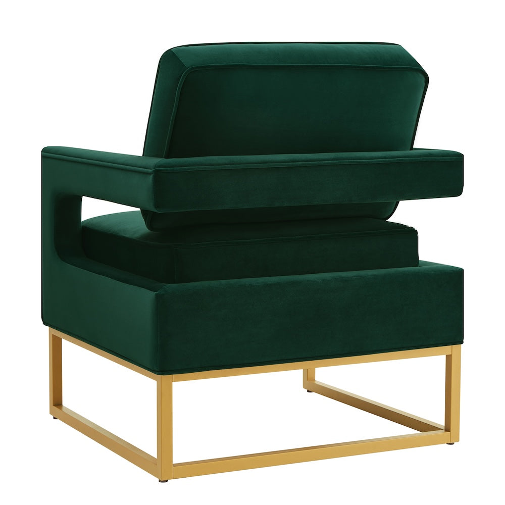 Apex Modern Velvet Accent Arm Chair - Jade