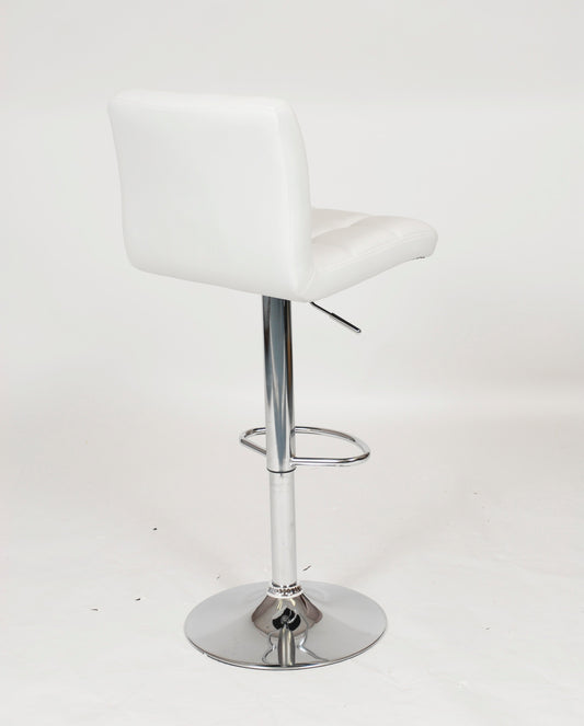 Parker Faux Leather Swivel Bar Stools Set of 2 White