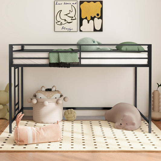 Adam Sturdy Junior Twin Loft Bunk Bed Metal Black for Kids and Adult - detail view 2