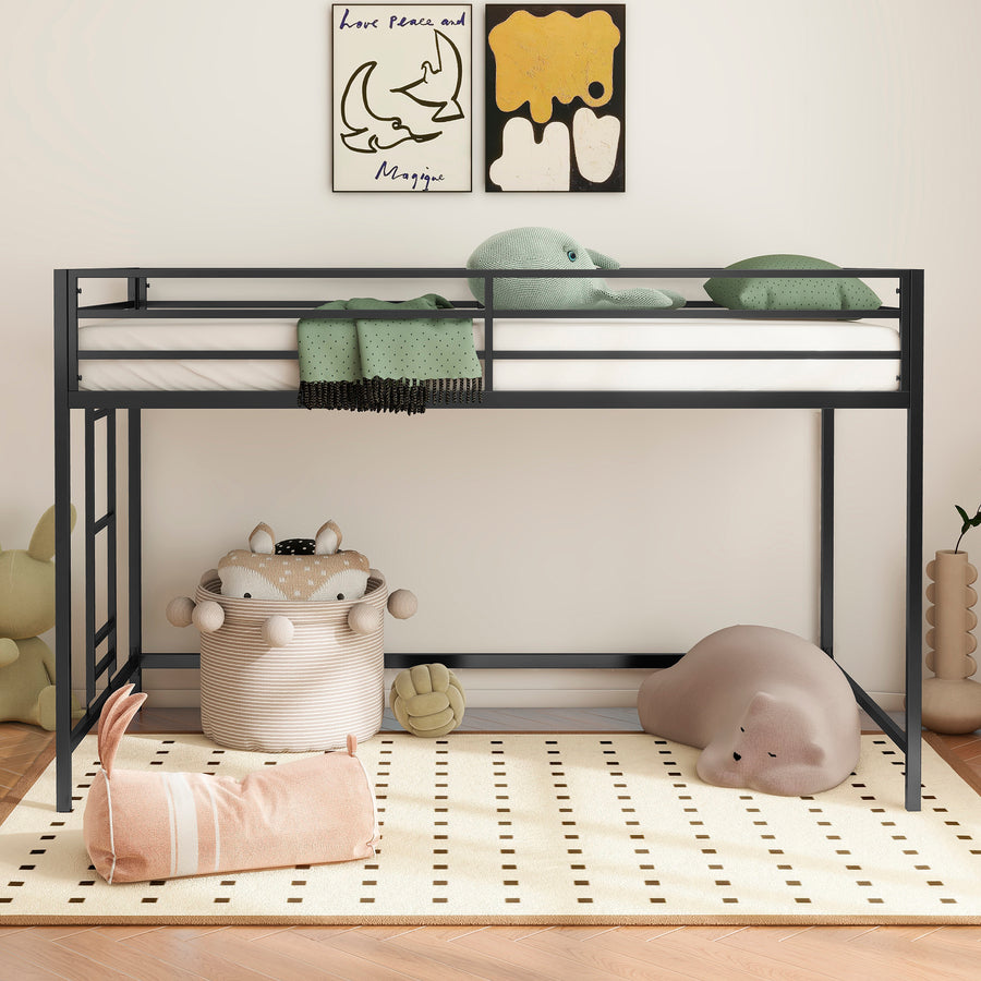 Adam Sturdy Junior Twin Loft Bunk Bed Metal Black for Kids and Adult - detail view 2