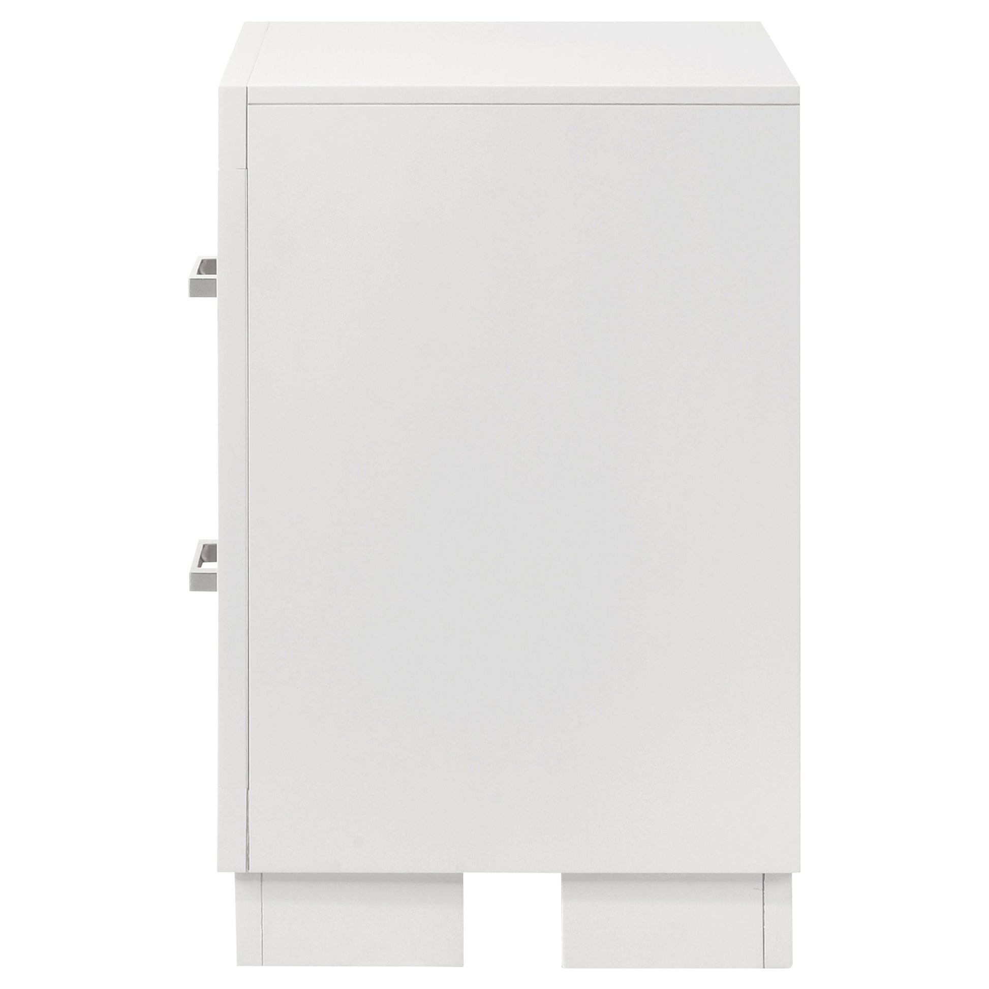 Jessica 2-drawer Nightstand Snow White