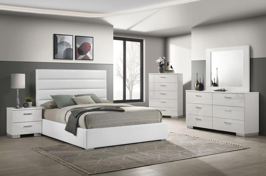 Felicity Bedroom Set White High Gloss