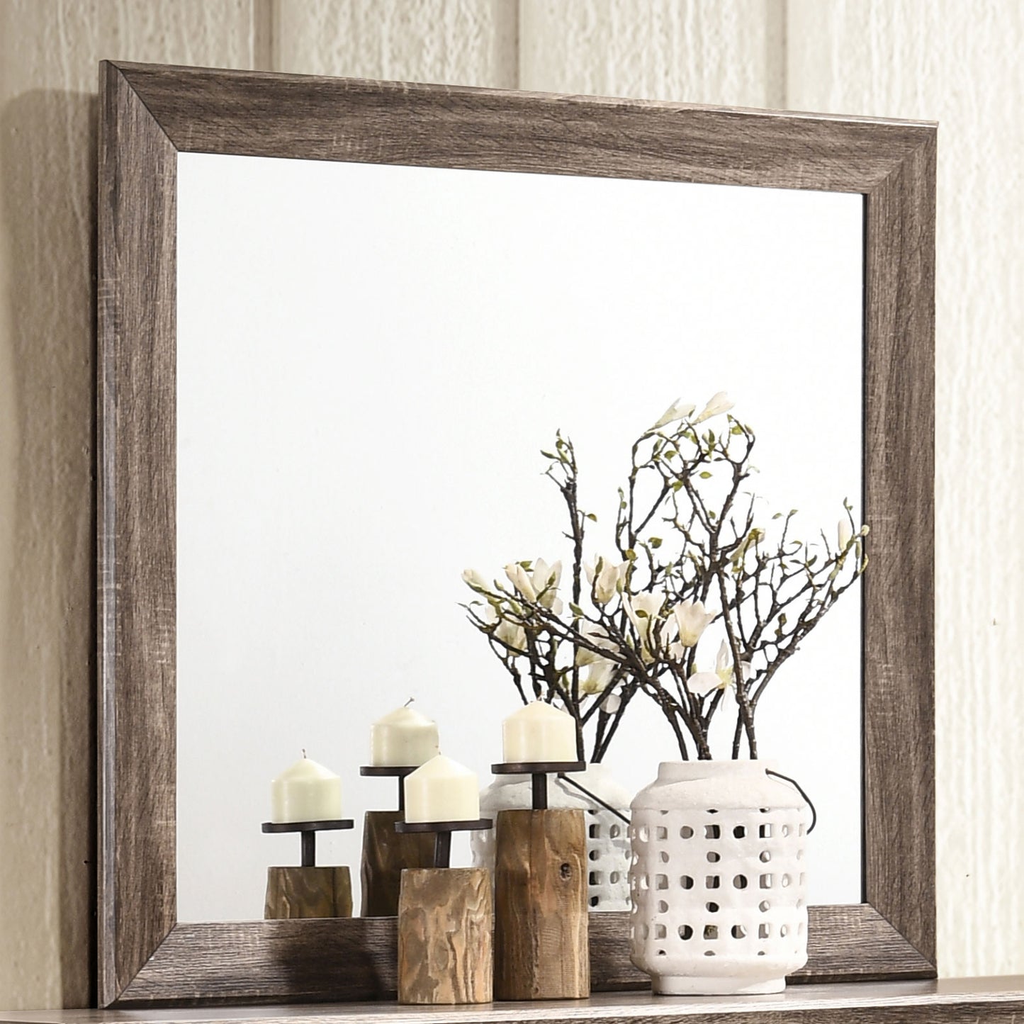 Kauffman Dresser Mirror – Washed Taupe