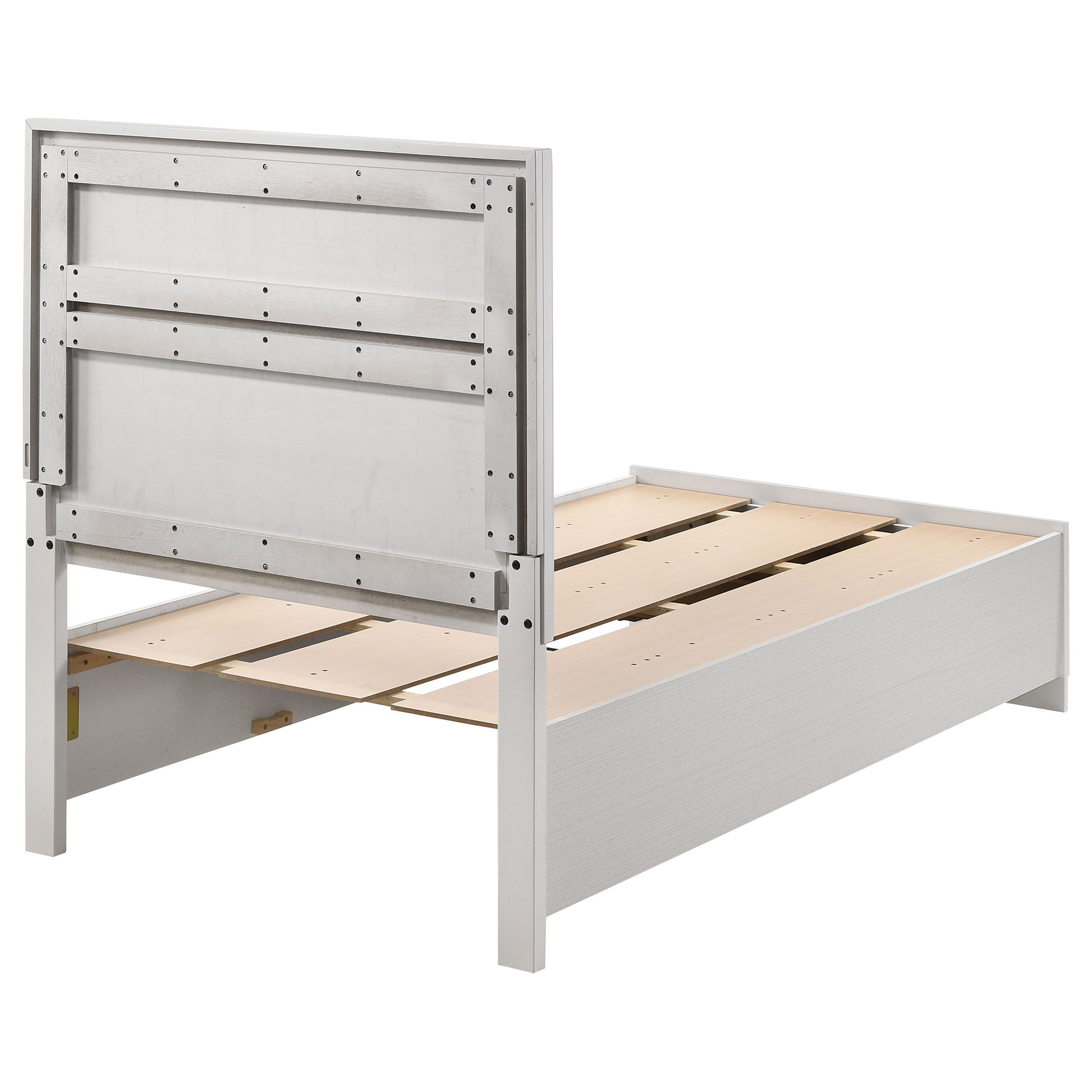 Miranda 51-inch Wood Twin Storage Panel Bed – White