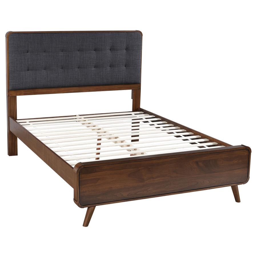 Robyn Full Platform Bed – Dark Walnut
