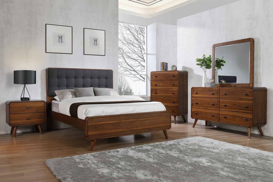 Robyn Full Platform Bed – Dark Walnut