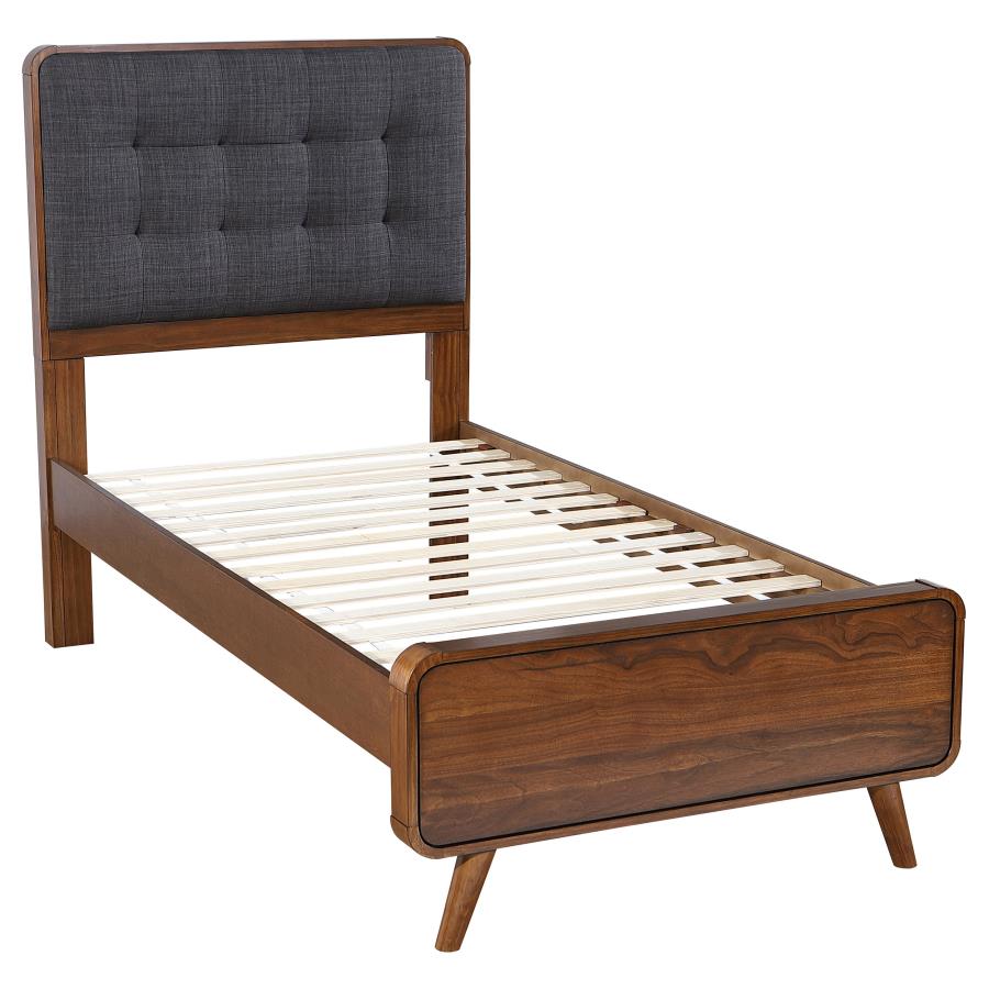 Robyn Twin Platform Bed – Dark Walnut