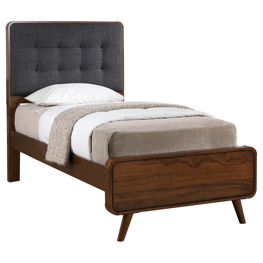 Robyn Twin Platform Bed – Dark Walnut