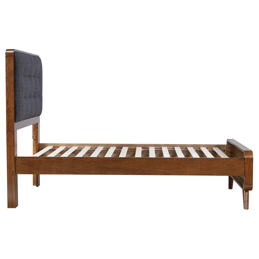 Robyn Twin Platform Bed – Dark Walnut