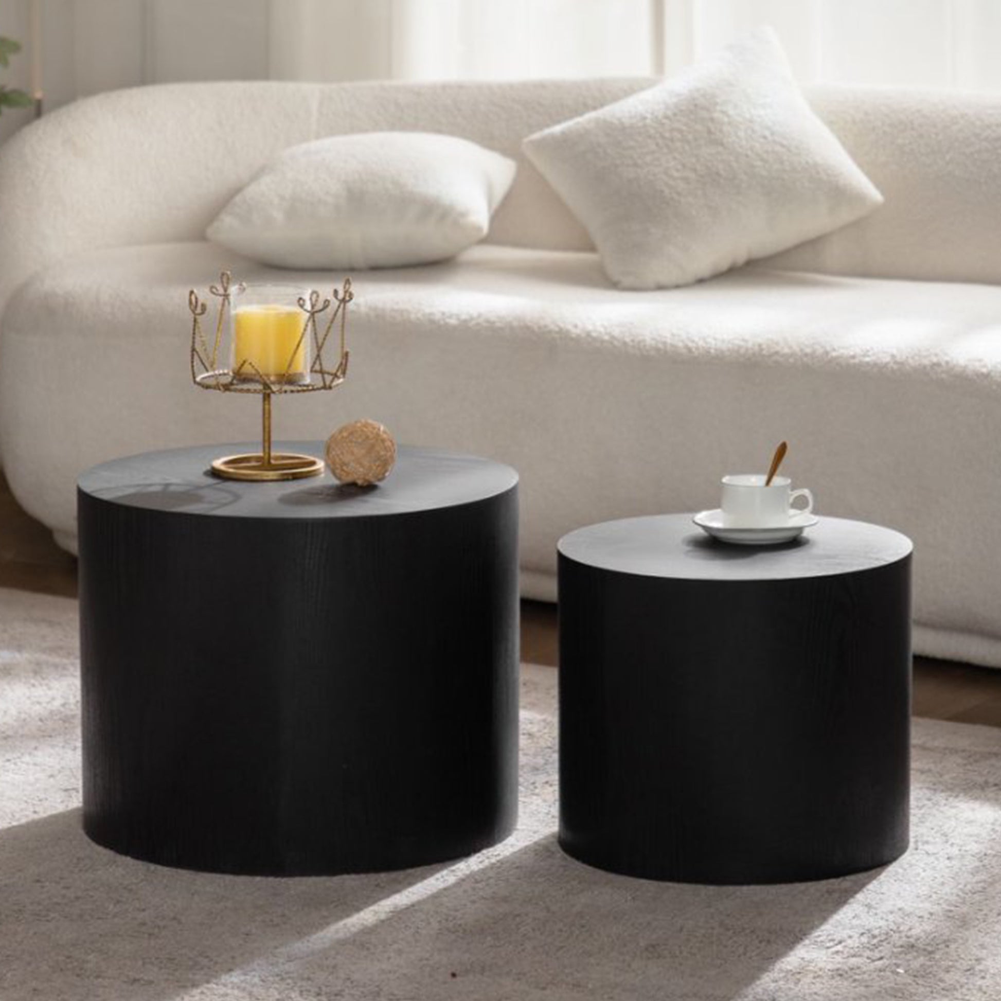 Black Nesting Tables with Black Legs - primary color shot