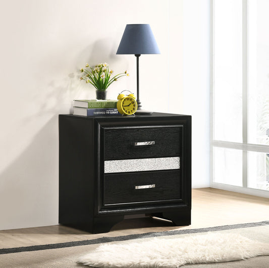 Miranda 3-drawer Nightstand Black