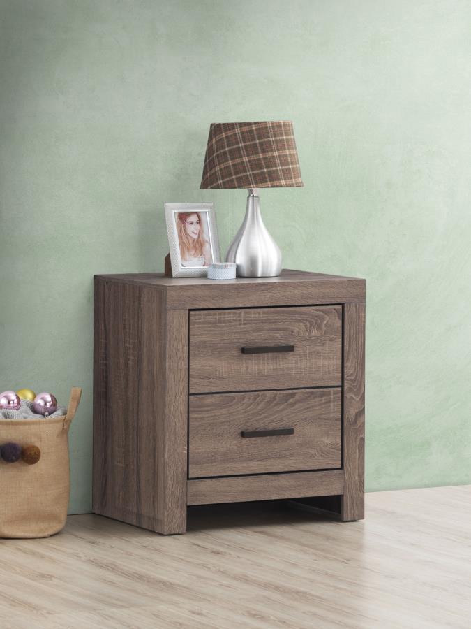 Brantford 2-Drawer Nightstand – Barrel Oak