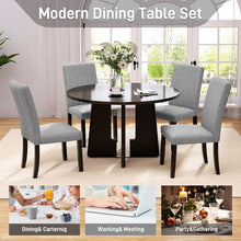 Round Dining Table for 4, 43-Inch Faux Marble Top, Mid-Century Modern Round Dining Table for Cafes, Restaurants, Bars, Home Offices and Conference - detail view 3