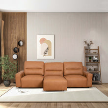 Grant Triple PWR Convertible Sofa - Cognac Leather - detail view 4