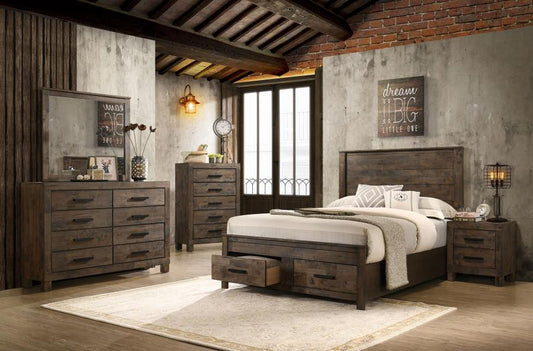 Woodmont Solid Wood Queen Storage Bed