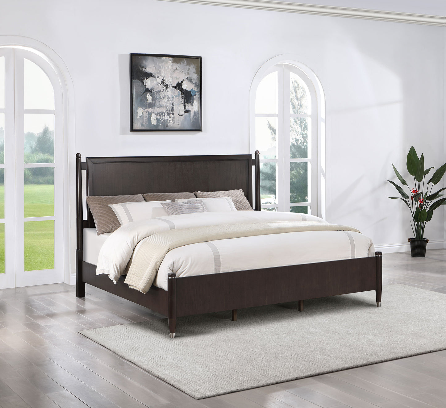 Emberlyn Wood Queen Poster Bed – Brown