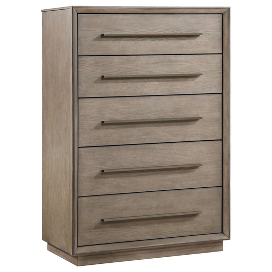Durango 5-Drawer Bedroom Chest – Taupe Oak