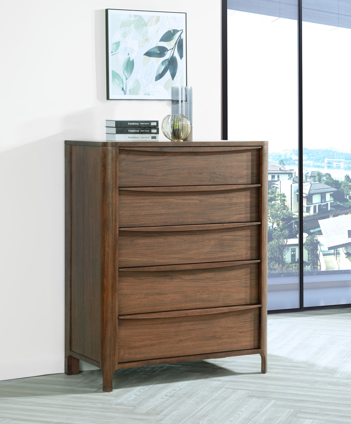 Maderia 5-Drawer Chest of Drawers – Walnut