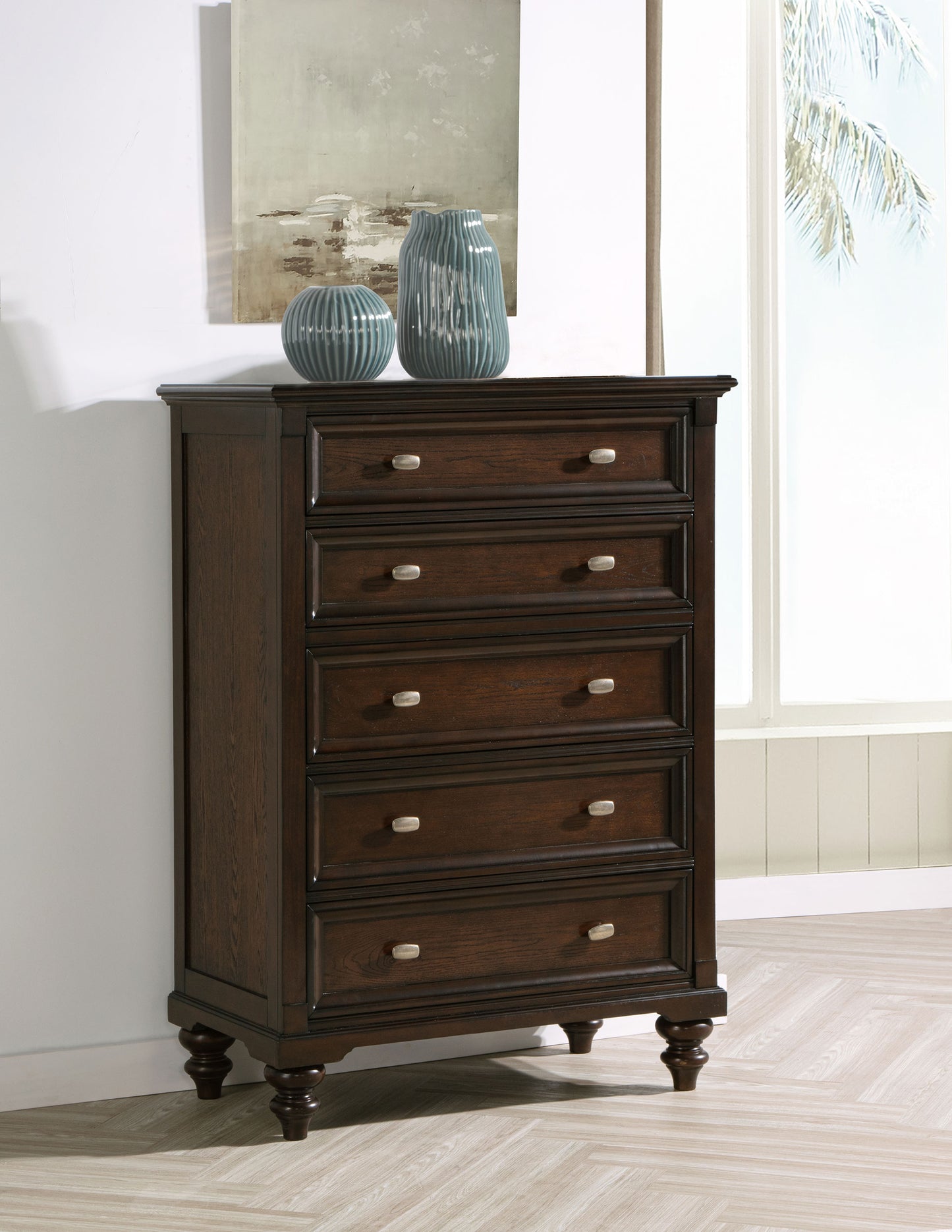 Andover 5-Drawer Chest of Drawers – Dark Oak